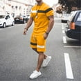 thumbnail image 2 of Men's Suit Set for Men Product Category and Title Optimized Description | Athletic Two-Piece Tracksuit with Striped Squares Design for, 2 of 8