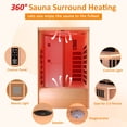 thumbnail image 3 of 2100W Indoor Sauna, Far Infrared Sauna Low EMF for 2-3 Person, Canadian Hemlock Corner Sauna Room with Bluetooth Speaker, Colored LED Light, Control Panel, Pre-Warm Up for Home, Bathroom, 3 of 7