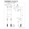 thumbnail image 2 of Kingston Brass CCK285K0 Kingston Freestanding Tub Faucet with Supply Line and Stop Valve, Matte Black, 2 of 4