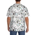 thumbnail image 3 of Yiaed Bicycle Print Mens Casual Wrinkle Free Shirts Short Sleeve Button Down Summer Stretch Dress Shirt-Medium, 3 of 5
