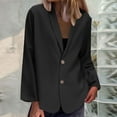 thumbnail image 2 of Hrsba Women's Casual Long Sleeve Sweatshirt Long Sleeved Round Neck Top/shirt Solid Color Long Sleeve Loose Blazer Cardigan Outerwear, 2 of 5