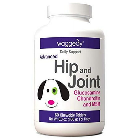 UPC: 0860111000302 | waggedy Dog Joint Supplements Advanced Hip & Chews for Dogs Health Treat – w/MSM & Glucosamine for Dogs (90 Day Supply) – Anti-Inflammatory Canine Joint Support Joint Care & Hip Vitamins