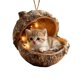 thumbnail image 2 of Decoración del hogar, decoración de habitaciones, decoración de paredes, adornos de bosque, adornos navideños de bosque, lindos adornos navideños con luces, mini erizo de resina, decoración colgante d, 2 of 7
