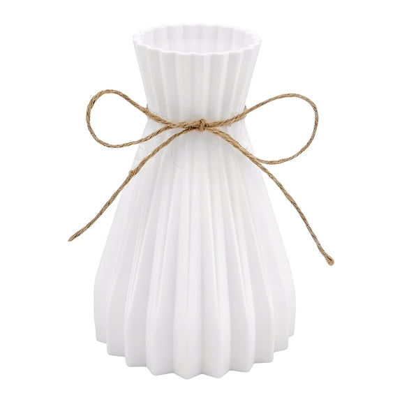 Unique Bargains Modern Geometric Unbreakable Flower Vase White 4.7" x 4.7" x 6.7"