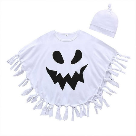 

Honeeladyy Sales Toddler Baby Girl Boys Halloween Clothes Bat Romper Sleeveless Cloak Suit