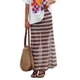 thumbnail image 3 of Women's Mesh Polka Dots Skirts Elastic Waist Semi See Through Skirt for Streetwear Coffee & S, 3 of 8