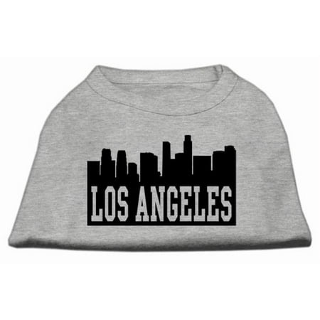 Los Angeles Skyline Screen Print Shirt Grey Sm (10)