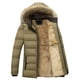 thumbnail image 1 of Puntoco Chaqueta De Algodón Informal Con Capucha Y Manga Larga Con Bolsillo Y Cremallera, Resistente Al Viento, Cálida, De Terciopelo Grueso Y De Color Sólido Para Hombre, 1 of 4