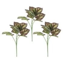 HONITANO 3Pcs Faux Leaves Purple For Party Wall Decoration Realistic