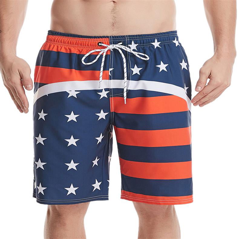 Fire Fire Wolf Mens Beach Pants Swimming Trunks Quick-Dry Boardshorts with Lining