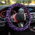thumbnail image 7 of COEQINE Purple Leopard Print Car Steering Wheel Cover Universal 15 Inch Anti-Slip Boho Floral Auto Steering Wheel Protector Car Accessories for Women Men, 7 of 7