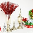 thumbnail image 5 of 12 Pcs Christmas Glitter Berries Stems Christmas Tree Filler Decorations Artificial Christmas Picks for Xmas Tree Faux Holly Berry Twigs Branches for Wedding Holiday Decor DIY Crafts Red,Topboutique, 5 of 7