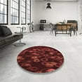 thumbnail image 4 of Ahgly Company Machine Washable Indoor Square Transitional Red Area Rugs, 8' Square, 4 of 7