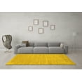 thumbnail image 3 of Ahgly Company Indoor Round Solid Yellow Modern Area Rugs, 4' Round, 3 of 4