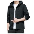 thumbnail image 2 of Aayomet Coats For Men Men's Jacket-Lightweight Casual Spring Fall Thin Bomber Zip Pockets Coat Outwear,Black 3XL, 2 of 4