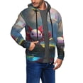 thumbnail image 2 of Kdxio Pond Cute Axolotl Print Men Hoodies Casual Hoodies for Men with Zip Pockets Full Zip Long Sleeve Sweatshirt Sports Hooded Jacket-Small, 2 of 5