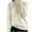 A-Beige, variant on Women's Turtleneck Sweater Casual Solid Color Wave Graphic Pullover Lightweight Loose Long Sleeve Baselayer Knitwear Tops D-Gray