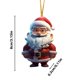 thumbnail image 3 of Ganfancp Santa Claus Árbol de Navidad Pequeño Colgante Decoración Navideña Colgante Plano Acrílico Liquidación Ventas Hoy Ofertas Prime 1*Encanto de Papá Noel, 3 of 7