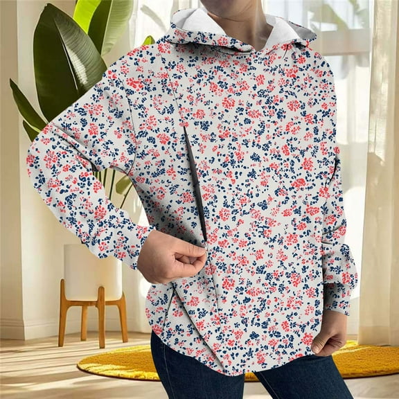 Zedker Casual Long Sleeved Hooded Jackets For Women Comfy Breastfeeding Womens Tops Fall Fashion Zipper Coats ,Blue,L