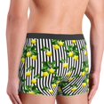 thumbnail image 4 of Men's Boxer Briefs, Lemons on Striped Soft Comfy Mens Underwear Boxer Briefs Breathable With Widen Waist, 4 of 7