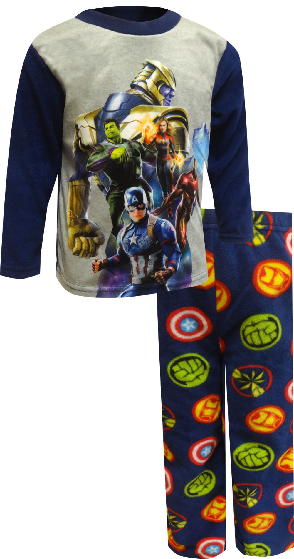 Marvel Hulk Boys All In One Avengers Pyjamas Fleece Pjs Zipped Kids Loungewear