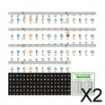 thumbnail image 1 of BELOVING 2X Piano Keyboard Sticker 88 /61/ 54/ 49/37 Key Colorful Bigger Letter Removable, 1 of 10