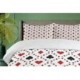 thumbnail image 4 of Ambesonne Casino Duvet Cover Set, Tourist Poker Cards Art, 2-Calking, Red Black, 4 of 7
