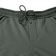thumbnail image 7 of Mans Winter Cargo Pants Pockets Drawstring Elastic Waist Workwear Pants Olive Green, 7 of 7