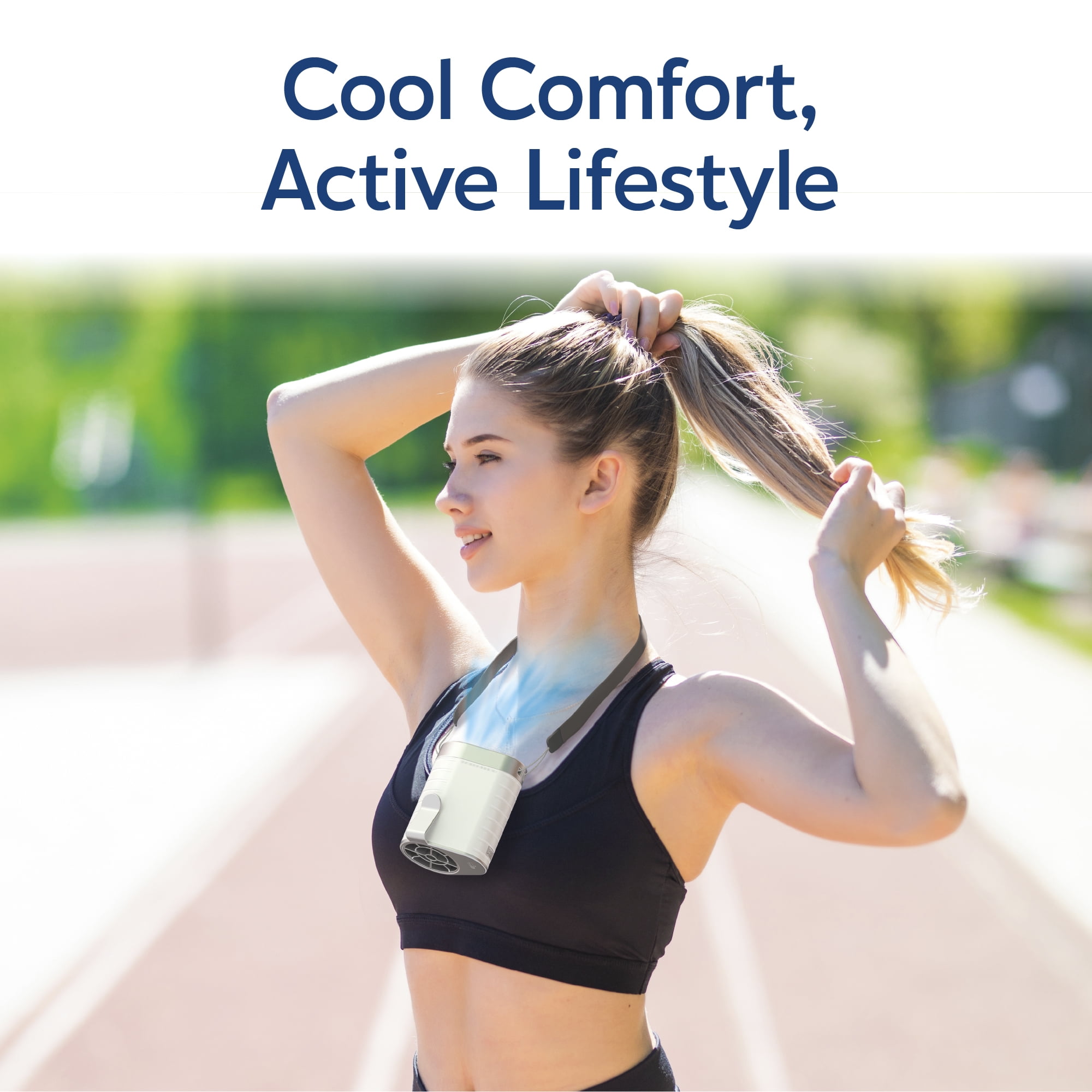 Arctic Air® Breeze Jet, Wearable Air Cooler, Portable Clip On Fan, USB Rechargeable, 3 Speeds
