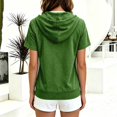 thumbnail image 7 of Short Sleeve Hoodies for Women Summer Fall Lightweight Zip Up Sweatshirt with Pockets Casual Jacket Outerwear, 7 of 7