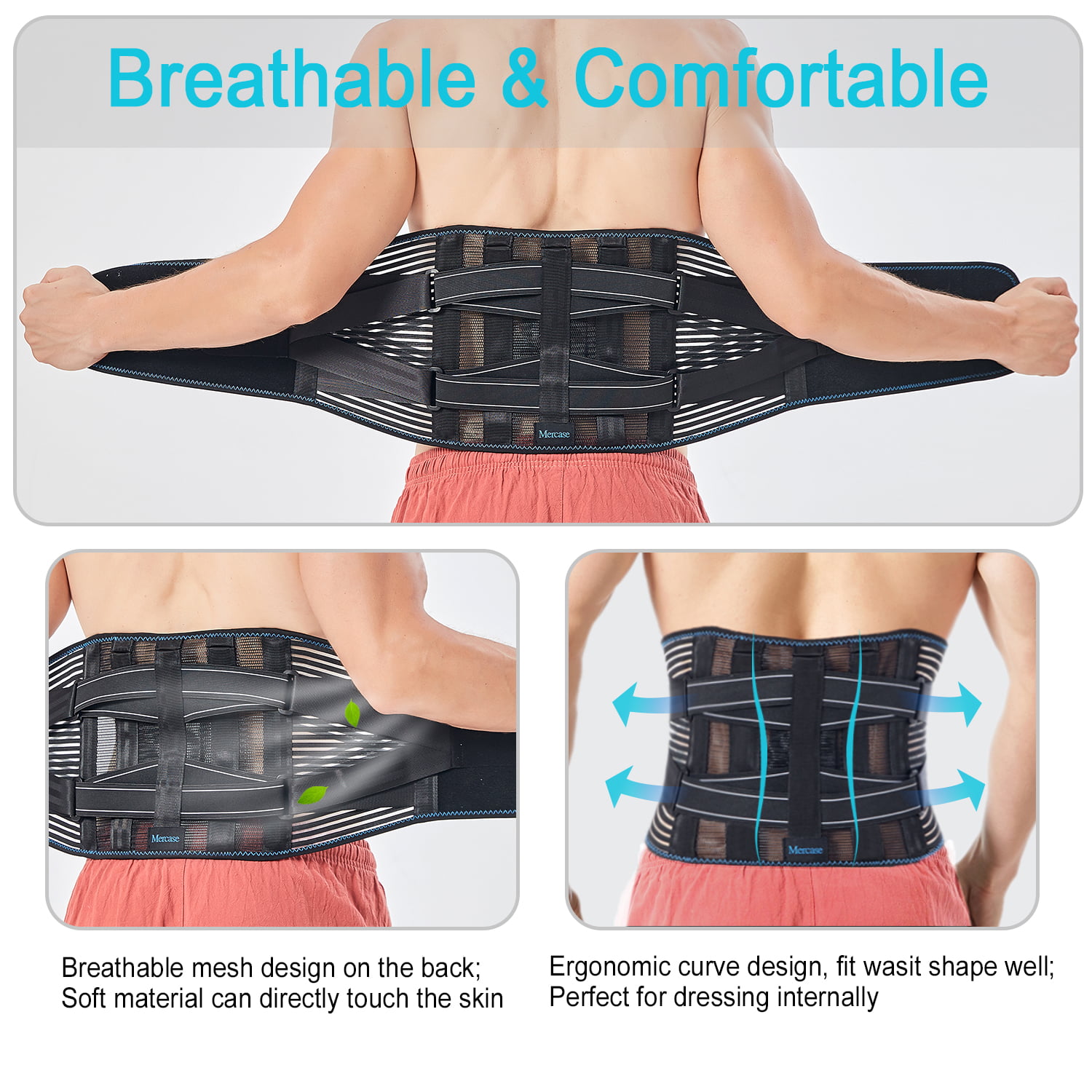 Dropship Back Support Brace Breathable Mesh Lumbar Support Belt Adjustable  Lower Back Brace With Stays And Springs For Pain Relief For Men Women to  Sell Online at a Lower Price