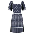 thumbnail image 5 of Vestido sin mangas azul con diseño clásico japonés vestido de fiesta de lujo para mujer vestido de fiesta de noche vintage, 5 of 5
