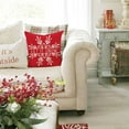 thumbnail image 3 of Christmas Pillow Covers 18x18 Set of 4 Winter Snowflake Let it Snow Christmas Tree Decorations Modern Farmhouse Christmas Pillows Decorative Throw Pillows Cases Holiday Decor for Couch, 3 of 6