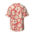 thumbnail image 2 of Haiem Beige Flowers Men's Casual Shirts Short Sleeve Button Down Shirts Fashion Textured Summer Beach Shirt-X-Large, 2 of 7
