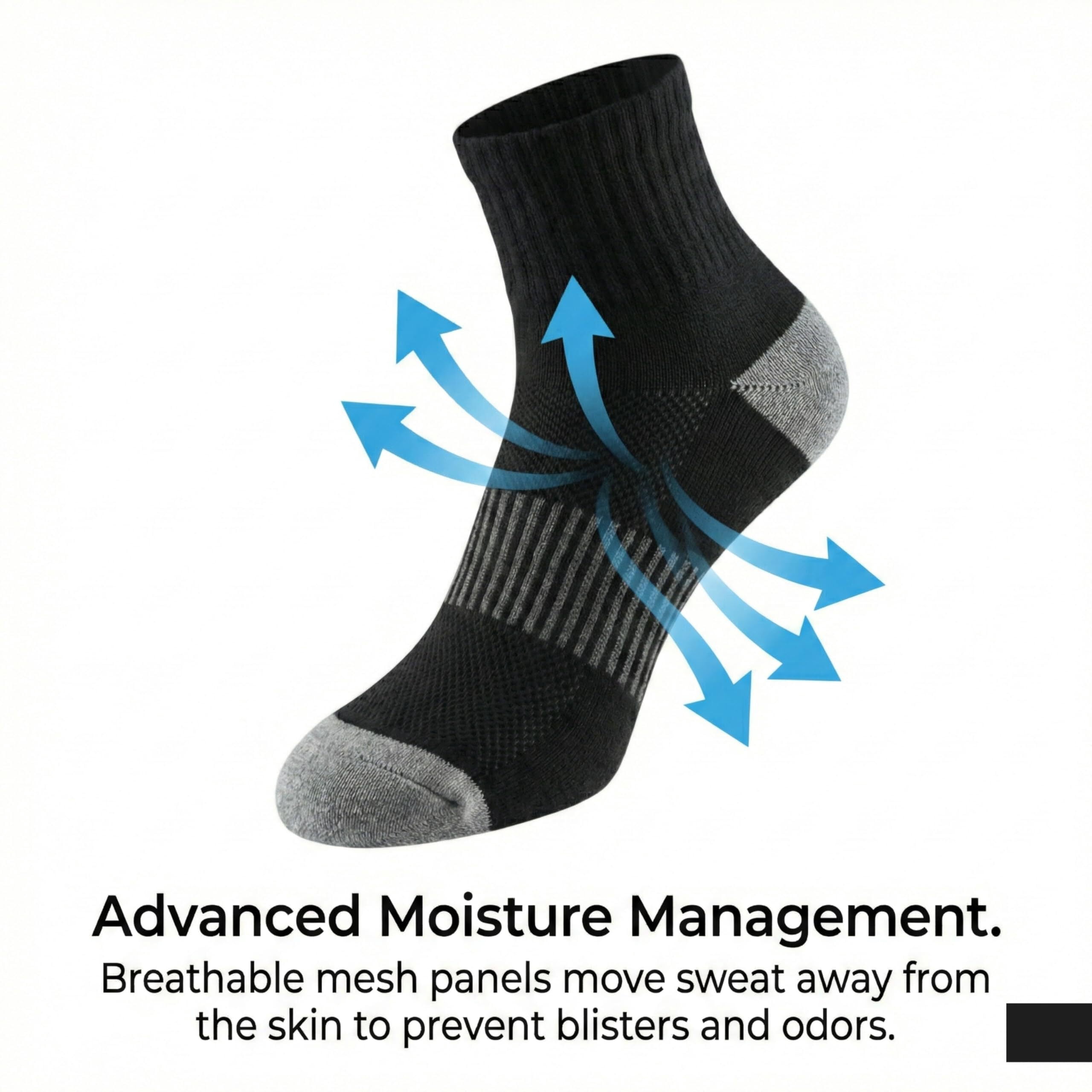 Colorfut Women's 12-Pairs Running & Athletic Sports Performance Ankle/Quarter Socks