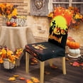 thumbnail image 6 of Halloween Chair Covers，Halloween Dining Chair Protectors, Stretch Dining Chair Cover,Washable Kitchen Parsons Chair,Removable Suitable for Halloween Kitchen Restaurant Decor(6Pcs,Pumpkin head), 6 of 6