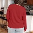 thumbnail image 4 of Oversized Comfort Tshirt for Women Relaxed Fit Long Sleeve Crew Neck Soft Fabric Everyday Basic Top with Cuffed Hem, 4 of 6