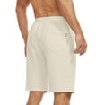 thumbnail image 3 of HAOMEILI Men's Shorts Casual Classic Fit Drawstring Summer Beach Shorts with Elastic Waist and Pockets, 3 of 6
