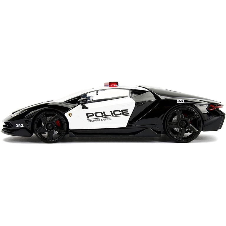 Lambo Centenario Police Black and White Hyper-Spec Series 1/24