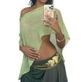 thumbnail image 2 of MESSUEN Sheer Shawl Beach Scarf Lightweight Shawl Women's Winter Scarves Knitted Scarf Womens Ponchos Womens Poncho Tops Light Green One Size, 2 of 3