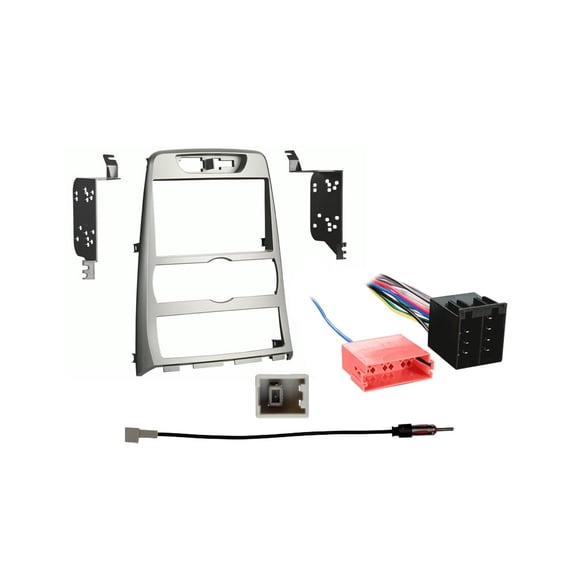 Fits Hyundai Genesis Coupe 10-12 Auto Climate Metra Double DIN Dash Kit with Harmony Radio Harness