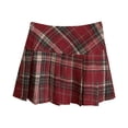 thumbnail image 6 of SHenli School Uniform for Girls 7-8T Pleated Skirt with Shorts Kids Elastic High Waist Tennis Skorts for Running Sports (Wine), 6 of 6