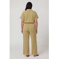 thumbnail image 4 of Women's Plus Size High Waisted Seersucker Wide Leg Pants, 4 of 4