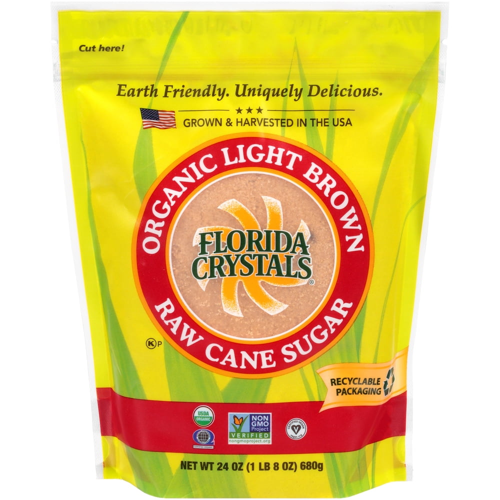 Florida Crystals Organic Light Brown Sugar 24 Oz. - Walmart.com
