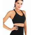 thumbnail image 3 of RUNNING GIRL Women’s Strappy Sports Bra Medium Support – Criss Cross Back Yoga Bra with Removable Pads, 3 of 5