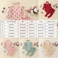 thumbnail image 4 of HCNTES Baby Girl Clothes Fall Winter Newborn Baby Girl Clothes Outfits Infant Ruffle Heart Print Romper Pants Bow Headband Cute Toddler Baby Girl Clothes Set, 4 of 4