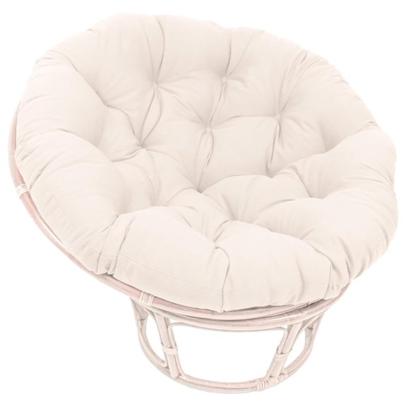 Polyester Twill Papasan Cushion 44 Inch, Round Floor Cushion - Natural Soft Comfort for Indoor Seating, Rattan Chair Pad (Frame Not Included) 1 Count (Pack of 1)
