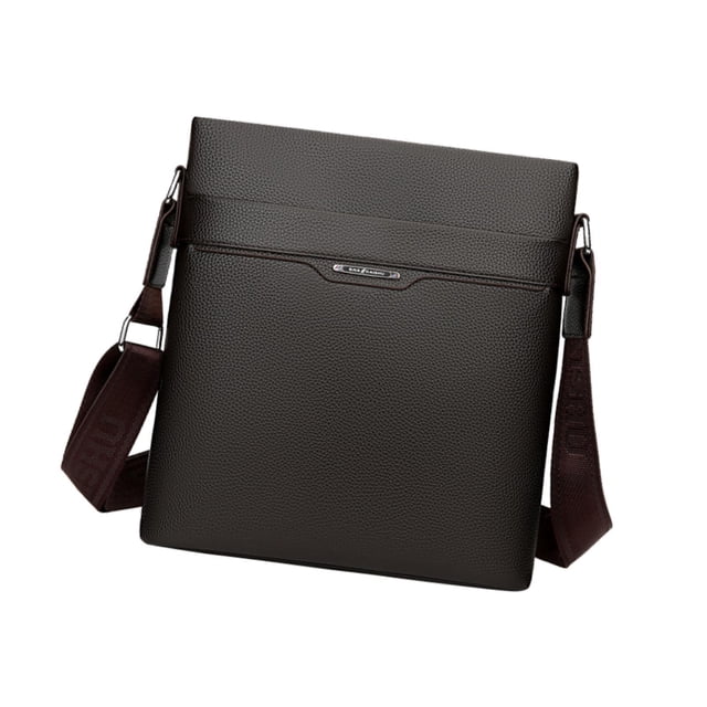 Bolso de hombro con cremallera para hombre, tipo cartera de negocios, para en bicicleta, hacer ejercicio, cumpleaños Marrón