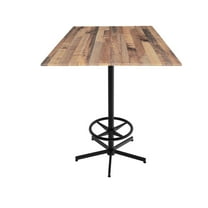 Holland Bar Stool 42" Tall OD216 Indoor/Outdoor All-Season Table with 36" x 36" Square Rustic Top
