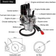 thumbnail image 3 of Carburetor For Engine Carburetor For 50cc 2 Stroke Motorcycle Carb, 3 of 4